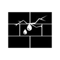 Roof leak icon on a white background. Royalty Free Stock Photo