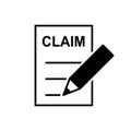 Claim icon, vector on a white background.