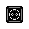 USB Port and EU plug outlet icon Royalty Free Stock Photo