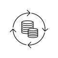 Money turnover icon