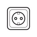 USB Port and EU plug outlet icon Royalty Free Stock Photo