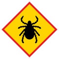 Tick icon insect icon, illustration