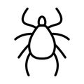 Tick icon insect icon, illustration