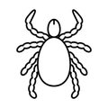 Tick icon insect icon, illustration