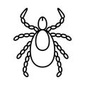 Tick icon insect icon,  illustration Royalty Free Stock Photo