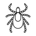 Tick icon insect icon, illustration