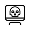 Virus monitor Icon, illustration