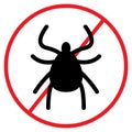 Tick icon insect icon,  illustration Royalty Free Stock Photo