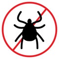 Tick icon insect icon, illustration