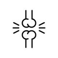 Arthritis icon, Human joint line icon. 