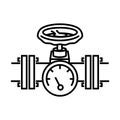 Pipeline wedge gate valve icon