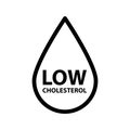 Low cholesterol icon, vector line illustration
