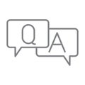 Questions & Answers icon, FAQ icon