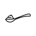 Full spoon icon , vector line illustration