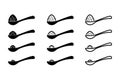 Full spoon icon , vector, vector line illustration