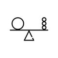 Stability icon. vector line illustration Royalty Free Stock Photo