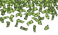 Raining Money icon, banknote rain background, vector Royalty Free Stock Photo