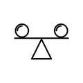 Stability icon. vector line illustration Royalty Free Stock Photo