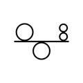 Stability icon. vector line illustration Royalty Free Stock Photo