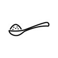 Full spoon icon , vector, vector line illustration