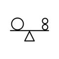 Stability icon. vector line illustration Royalty Free Stock Photo