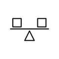 Stability icon. vector line illustration Royalty Free Stock Photo