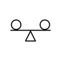 Stability icon. vector line illustration Royalty Free Stock Photo