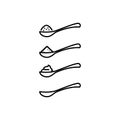 Full spoon icon , vector, vector line illustration