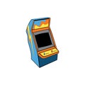 Classic game arcade console vector