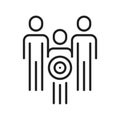 Human target icon , vector,  vector line illustration Royalty Free Stock Photo
