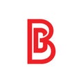 Letter bd unique unusual geometric simple design fashion logo vector