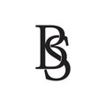 Letter bs unique unusual geometric simple design fashion logo vector