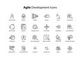 Agile Development Icons , vector	, line color vector illustration Royalty Free Stock Photo