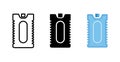 Ice Freezer Blocks icon, Cooler Bag Reusable icon, vector, line color vector illustration