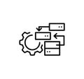 Scrum Backlog Icon, line color vector illustration