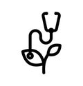 Plant doctor icon	,  line color vector illustration Royalty Free Stock Photo