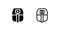 Airfryer icon, line color vector illustration