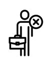 Dismiss an employee, Dismissal icon , vector, line color vector illustration