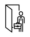 Dismiss an employee, Dismissal icon , vector, line color vector illustration