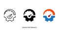 Engine performance icon, line color  illustration Royalty Free Stock Photo