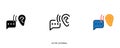 Active Listening icon , vector line color illustration