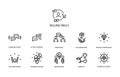 Selling skills icons , vector, vector line color illustration Royalty Free Stock Photo