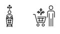 Consumer behaviour icon , vector illustration Royalty Free Stock Photo