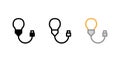 USB Led light bulb icon , Vector illustration Royalty Free Stock Photo