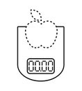 Tare function on scale icon , Vector illustration