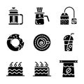 Basic coffee icon include coffee, drink, press, french, dipper, drip, bag, fresh, cake, dessert, donuts, food, cappuccino,