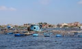 Basic fish farm in the Nile river in Rashid