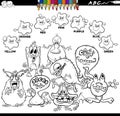 Basic colors color book with monster characters
