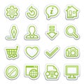 Basic contour icons. Sticker series.