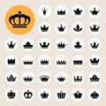 Basic Crown icons set